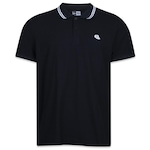 Camisa Polo New Era Premium Cap Frontal - Masculina PRETO