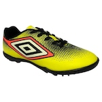 Chuteira Society Umbro Cannon - Infantil Amarelo/Laranja