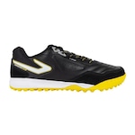 Chuteira Society Topper Dominator Club V - Adulto PRETO/AMARELO