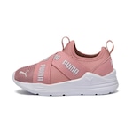 Tênis Puma Wired Run Slip-On - Infantil ROSA CLA/BRANCO