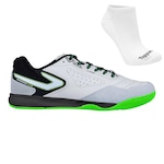 Kit Chuteira Futsal Topper Dominator Club V E Meia - Adulto BRANCO/VERDE