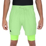 Shorts adidas Tennis Heat Rdy 2In1 - Masculino VERDE