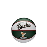 Mini Bola de Basquete Wilson Nba Retro Bucks VERDE ESC/BRANCO