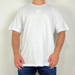 Camiseta Rip Curl Icon Logo Tamanho Grande - Masculina BRANCO