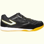 Chuteira Futsal Topper Dominator Club V - Adulto PRETO/AMARELO