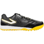 Chuteira Society Topper Dominator Club V - Adulto PRETO/AMARELO