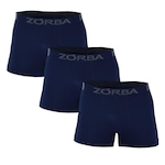 Kit 3 Cuecas Zorba Boxer Extreme Sport sem Costura Microfibra - Adulto AZUL ESCURO