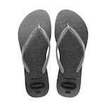 Chinelo Havaianas Slim Gloss - Infantil PRETO