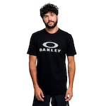 Camiseta Oakley O-Bark Ss Tee - Masculina PRETO/BRANCO