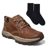 Kit Bota Skechers Knowlson Ramhurst + Par de Meias - Masculina MARROM