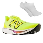 Kit Tênis New Balance Fuelcell Rebel V3 Masculino + Par de Meia AMARELO