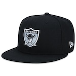 Bone New Era 59Fifty Las Vegas Raiders Logo History Masculino Nfi24Bon039 PRETO