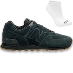 Kit Tênis New Balance 574 V2 + Meia - Feminino PRETO