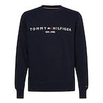 Blusão de Moletom Tommy Hilfiger Logo Sweatshirt - Masculino AZUL ESCURO