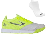 Chuteira Futsal Topper Dominator Fuse + Meia - Adulto AMARELO/BRANCO