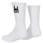 Meia Cano Alto Rock City Logo - Adulto BRANCO/PRETO