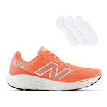 Kit Tênis New Balance Fresh Foam 880 V14 + 3 Pares de Meias - Feminino Coral