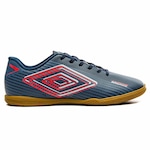 CHUTEIRA FUTSAL UMBRO ARCADE - ADULTO AZUL ESC/VERMELHO