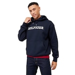 Blusão de Moletom Canguru Tommy Hilfiger Monotype Embro Hoodi - Masculino AZUL ESCURO