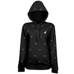 Blusão de Moletom com Capuz adidas W Mng Ft Hd - Feminino PRETO/BRANCO