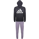 Agasalho com Capuz adidas M Ft Hd Ts - Masculino CINZA/ROXO CLA