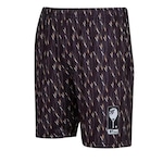 Bermuda Masculina Mormaii Sublimada Beach Tennis Series PRETO/LARANJA