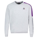 Blusa Saison Crew Sweat Ss Nº1 Cinza e Roxo - Le Coq Sportif - Le Coq Sportif CINZA CLA/ROXO ESC