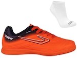 Kit Chuteira Futsal Topper Forza Iii + Meia - Infantil LARANJA/PRETO