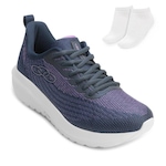 Tênis Olympikus Acqua + Par de Meia - Feminino Azul/Roxo