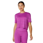 Blusa Cropped Alto Giro Mesh - Feminina ROXO