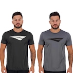 Kit Camiseta Penalty X - 2 Unidades - Masculina PRETO/CINZA