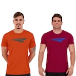 Kit Camiseta Penalty X - 2 Unidades - Masculina LARANJA/VERMELHO