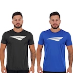 Kit Camiseta Penalty X - 2 Unidades - Masculina AZUL/PRETO