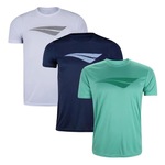 Kit Camiseta Penalty X - 3 Unidades - Masculina BRANCO/VERDE