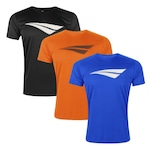 Kit Camiseta Penalty X - 3 Unidades - Masculina PRETO/LARANJA