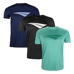 Kit Camiseta Penalty X - 3 Unidades - Masculina AZUL ESC/VERDE