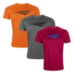 Kit Camiseta Penalty X - 3 Unidades - Masculina VERMELHO/LARANJA