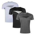 Kit Camiseta Penalty X - 3 Unidades - Masculina CINZA/BRANCO