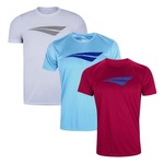 Kit Camiseta Penalty X - 3 Unidades - Masculina AZUL/VERMELHO