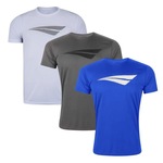 Kit Camiseta Penalty X - 3 Unidades - Masculina CINZA CLA/AZUL