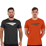 Kit Camiseta Penalty X - 2 Unidades - Masculina PRETO/LARANJA