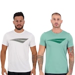 Kit Camiseta Penalty X - 2 Unidades - Masculina BRANCO/VERDE