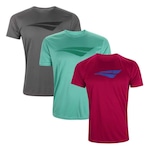 Kit Camiseta Penalty X - 3 Unidades - Masculina VERDE/CINZA