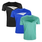 Kit Camiseta Penalty X - 3 Unidades - Masculina PRETO/VERDE