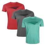 Kit 3 Camisetas Penalty X Masculina VERDE/VERMELHO