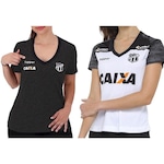 Kit Camisa do Ceará 2018 Topper - 2 Unidades - Feminino PRETO/BRANCO