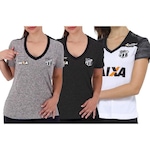 Kit Camisa do Ceará 2018 Topper - 3 Unidades - Feminino PRETO/BRANCO