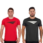 Kit Camiseta Penalty X - 2 Unidades - Masculino Vermelho/Preto