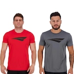 Kit Camiseta Penalty X - 2 Unidades - Masculino VERMELHO/CINZA