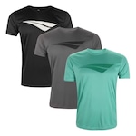 Kit Camiseta Penalty X - 3 Unidades - Masculino CINZA/VERDE